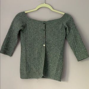 Grey Roberto Collina cashmere cardigan 3Q sleeve